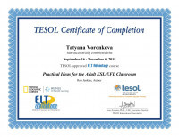 Practical Ideas for the Adult ESL EFL Classroom