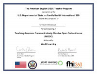 Teaching Grammar Communicatively Massive Open Online Course